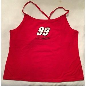 Y2K NASCAR Carl Edwards Shirt Ladies X Large Tank Top Cami Red #99 Car Racing